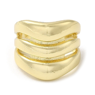 Brass Open Cuff Rings RJEW-Q778-06G-1