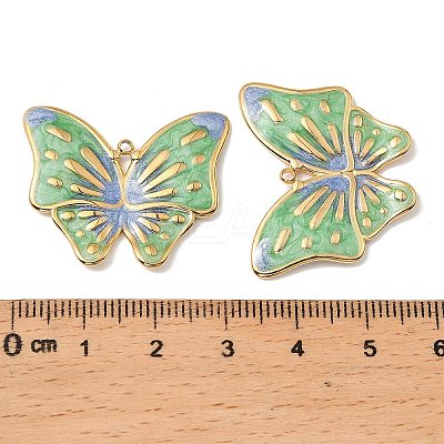 304 Stainless Steel Enamel Pendants STAS-G358-03G-03-1