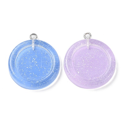 Translucent Resin Pendants RESI-A025-09-1