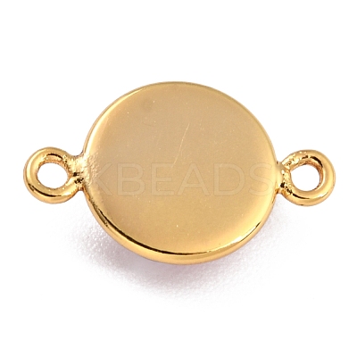 Golden Plated Brass Enamel Links Connectors KK-P197-01A-G03-1