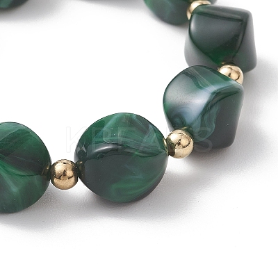 Acrylic Imitation Gemstone Beads Stretch Bracelets for Women BJEW-JB13236-03-1