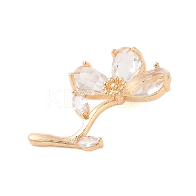 Brass Glass Pendants KK-B100-041G-03-1