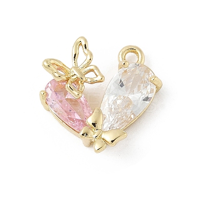 Brass Micro Pave Cubic Zirconia Pendants KK-M326-17-G02-1