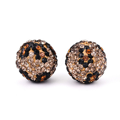 Polymer Clay Pave Rhinestone Beads RB-T018-02A-1