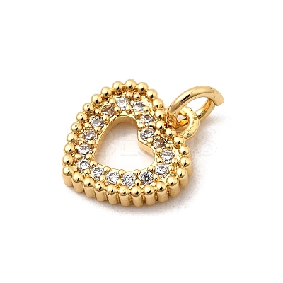 Brass Micro Pave Cubic Zirconia Pendants KK-I360-007G-02-1