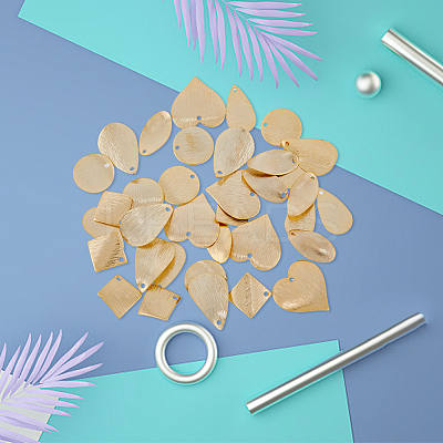 36Pcs 6 Style Brass Charms KK-FH0004-98-1