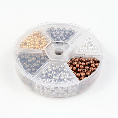 Round Iron Spacer Beads IFIN-E148Y-M-B-1