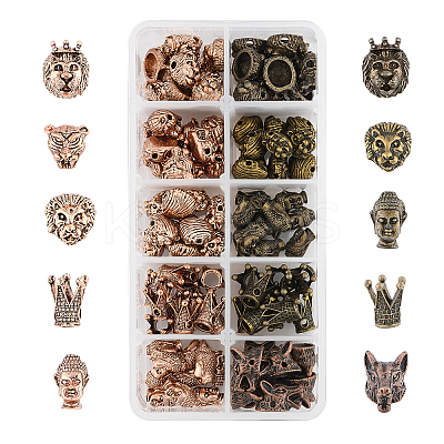 Tibetan Style Alloy Beads PALLOY-PH0013-72-RS-1
