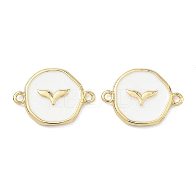 Ocean Brass Enamel Connector Charms KK-C251-05G-01-1