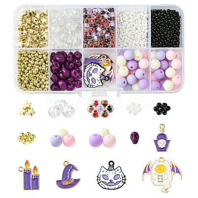 Halloween Theme DIY Bead Kits DIY-FS0006-96B-1