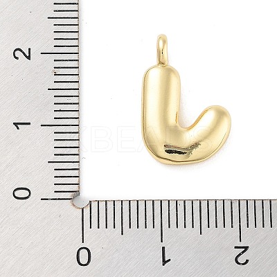 Rack Plating Brass Balloon Letter Pendants KK-C050-01G-J-1