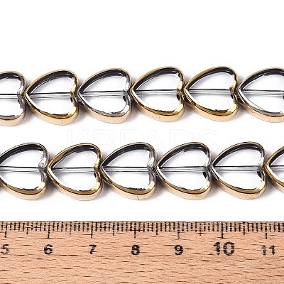 Electroplate Glass Beads Strands X-EGLA-T021-23B-1