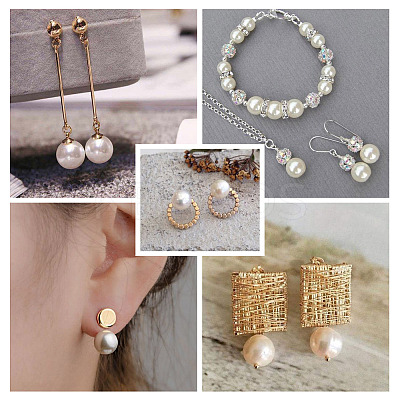 11 Strands 11 Styles Baking Paint Pearlized Glass Pearl Round Bead Strands HY-CW0001-04-1