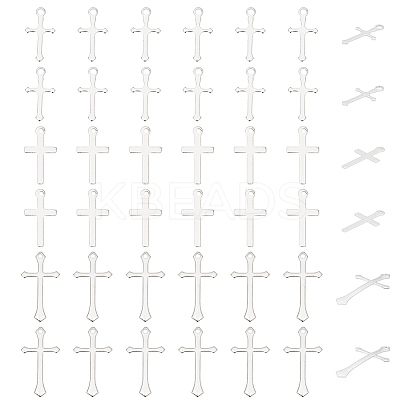60Pcs 3 Styles Brass Pendants KK-HY0003-88S-1