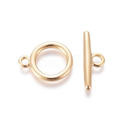 Brass Toggle Clasps KK-G381-14G-1