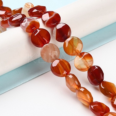 Natural Red Agate Beads Strands G-K357-B02-01-1