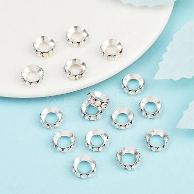 Brass Rhinestone Spacer Beads RB-A020-10mm-28S-1