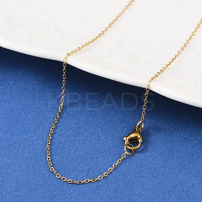 304 Stainless Steel Cable Chain Necklaces NJEW-M151-24G-1