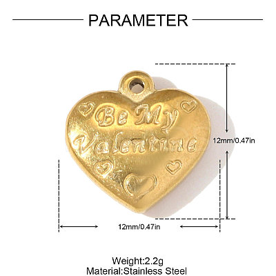 304 Stainless Steel Pendants STAS-OY010-76G-1