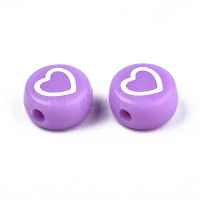 Opaque Mixed Color Acrylic Beads X-MACR-T038-11-1