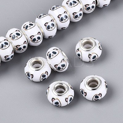 Opaque Resin European Beads RPDL-T004-01D-1