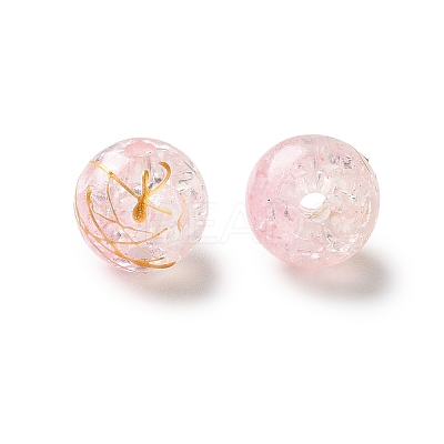 Transparent Crackle Acrylic Beads DACR-D300-01C-10mm-1