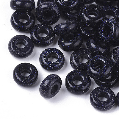 Synthetic Blue Goldstone European Beads LS-G-Q503-02-1