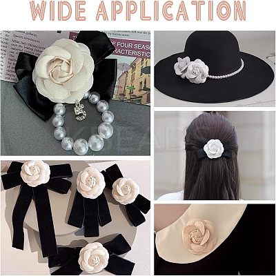 4Pcs 2 Colors PU Leather Artificial Flower Ornament Accesories FIND-CA0004-81-1