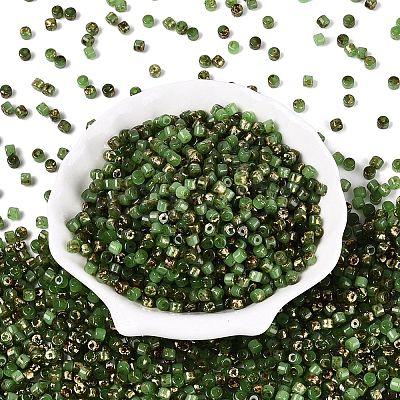 Imitation Jade Picasso Glass Beads SEED-Q039-05A-B01-1