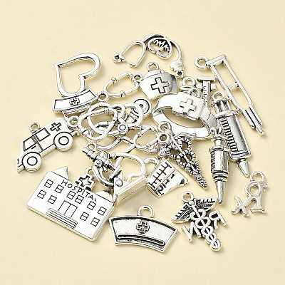 20Pcs 20 Style Tibetan Style Zinc Alloy Pendants TIBEP-YW0001-72-1