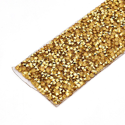 Glitter Resin Hotfix Rhinestone(Hot Melt Adhesive On The Back) OCOR-TA0002-03-01-40mm-1