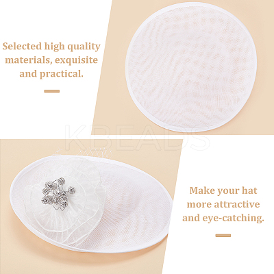 Linen Mini Hat Fascinator Base AJEW-WH0561-32B-1