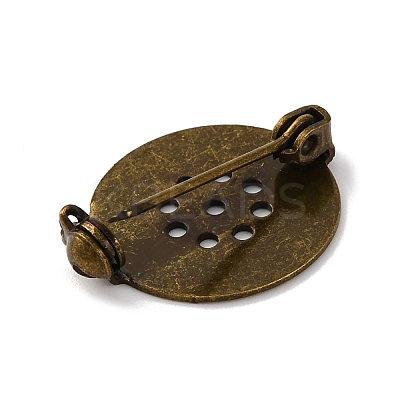 Brass Brooch Pin Findings KK-D266-01AB-1