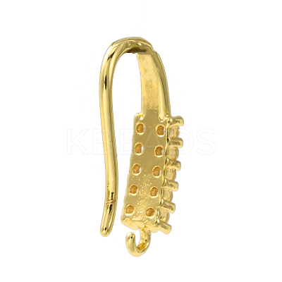 Rack Plating Brass Pave Cubic Zirconia Earring Hooks KK-O143-17G-1