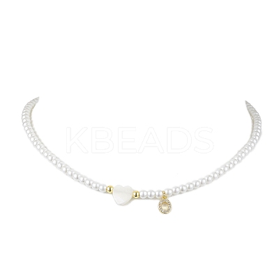 Brass Micro Pave Grade AAA Cubic Zirconia Letter Pendant Necklaces NJEW-JN04771-15-1