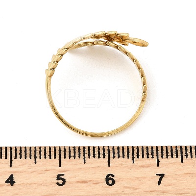 304 Stainless Steel Adjustable Open Cuff Rings for Women RJEW-U062-01B-G-1