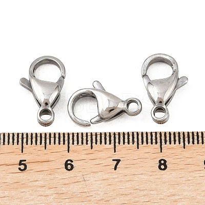 Tarnish Resistant 304 Stainless Steel Lobster Claw Clasps STAS-AB16-1
