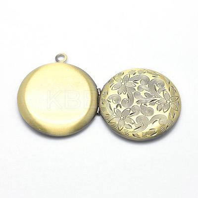 Brass Locket Pendants KK-F717-41AB-NR-1