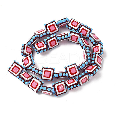 Baking Paint Glass Enamel Beads LAMP-S079-14F-1