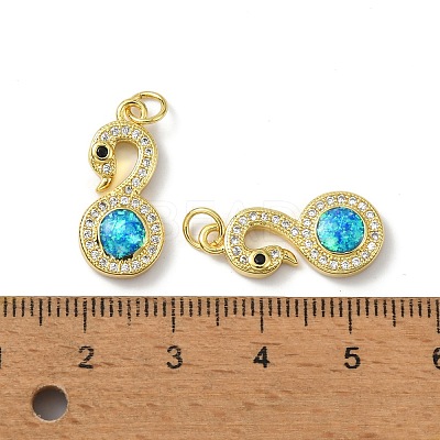 Brass Micro Pave Cubic Zirconia Pendants KK-A197-13G-1