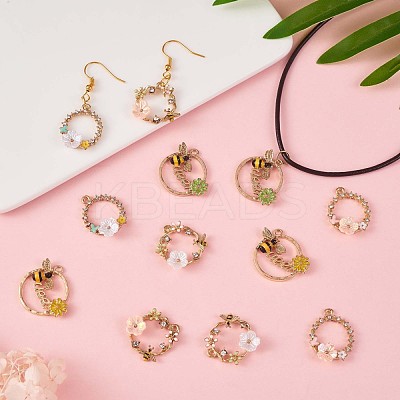 12Pcs Alloy Enamel Pendants JX135A-1