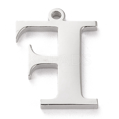 Tarnish Resistant 304 Stainless Steel Letter Pendant Rhinestone Settings LS-STAS-J028-01F-1