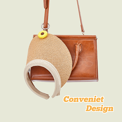 Sunflower & Leaf Silicone Hat Clip for Travel HJEW-FH00040-1