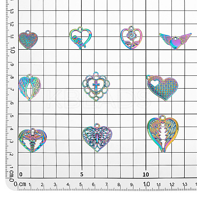20Pcs 10 Style Alloy Pendants FIND-PH0007-28-1