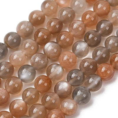 Grade AA Natural Multi-Moonstone Bead Strands G-M296-01-6mm-1