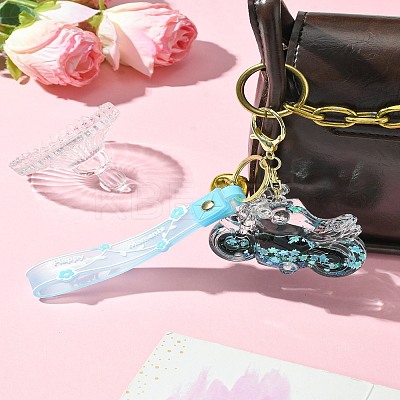 Motorbike Quicksand Acrylic Keychain KEYC-YW00057-01-1
