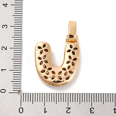 Brass Micro Pave Cubic Zirconia Pendants KK-C076-29U-G02-1