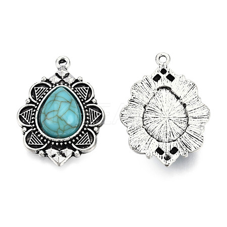 Tibetan Style Alloy Pendants PALLOY-R113-003-RS-1