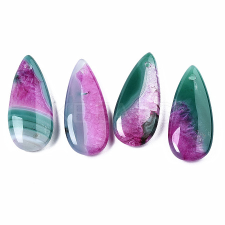 Natural Brazilian Agate Pendants X-G-S364-099C-1
