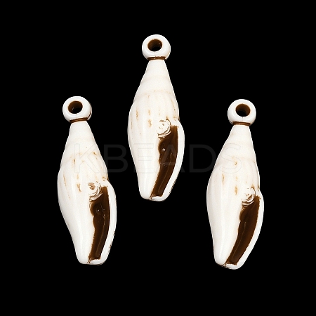 Spray Painted Opaque Acrylic Pendants ACRP-F003-03H-1